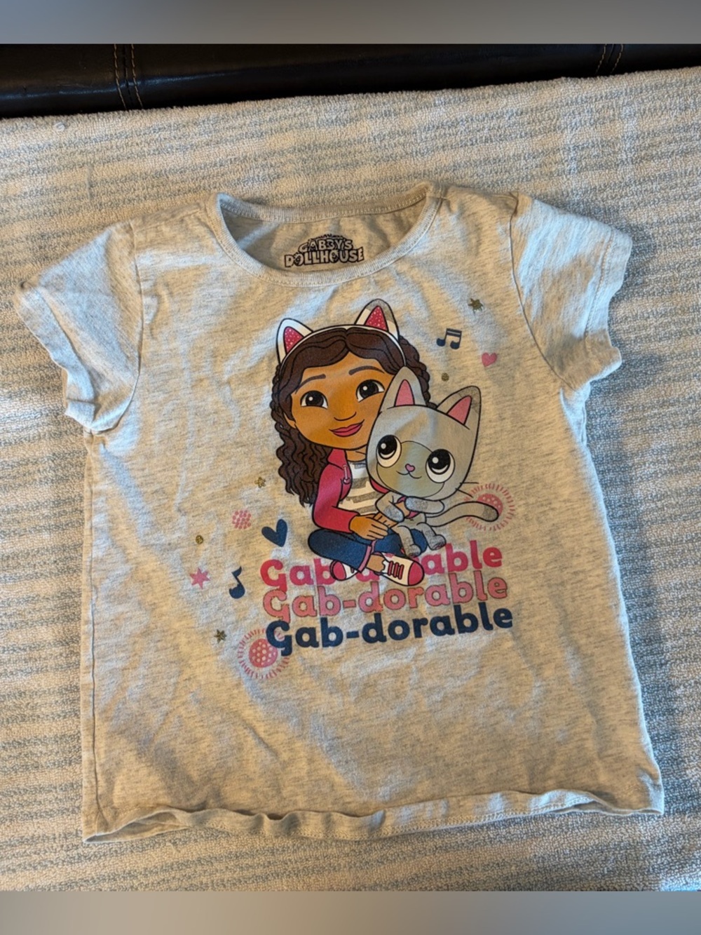 Gabby's Dollhouse Gab-dorable Graphic Tee - Light Gray